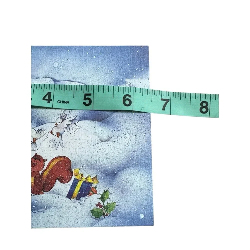 AHAF Exclusive Collection Greeting Christmas Card Snowmen‎ Squirrel USA Envelope